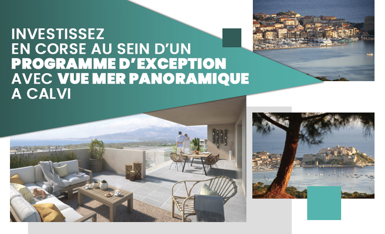 Investissez en Corse au sein d'un programme d'exception avec vue mer panoramique à Calvi